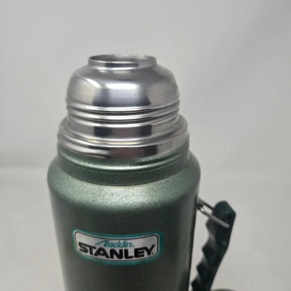 Vintage Aladdin Stanley Thermos A-944DH Hammertone Green 1 Quart Vacuum‎ Bottle - Picture 3 of 8